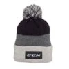 Bonnet CCM Team Fleece Pompon Noir Gris